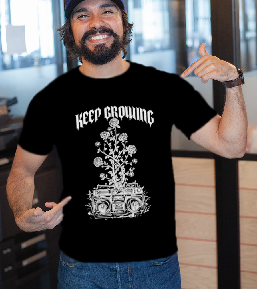 Keep Growing J.Rose Plant Speaker T-Shirt
