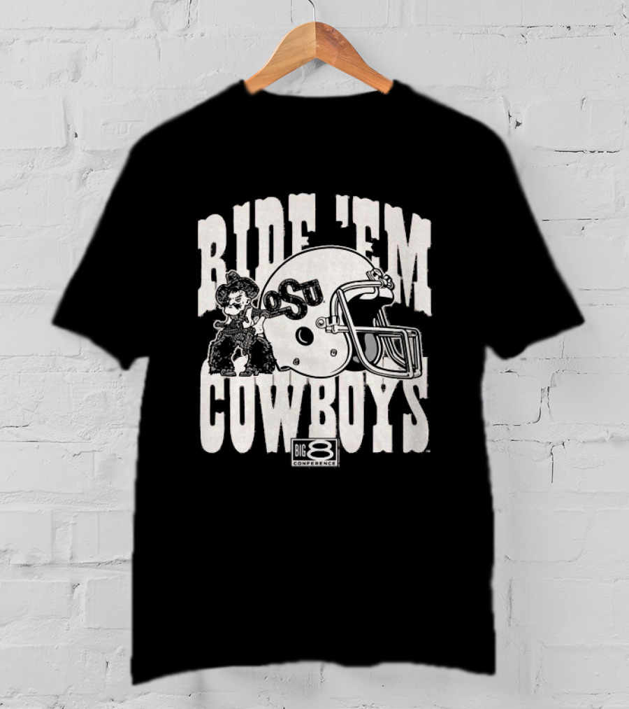 Ride 'Em Cowboys OSU Big 8 Helmet T-Shirt