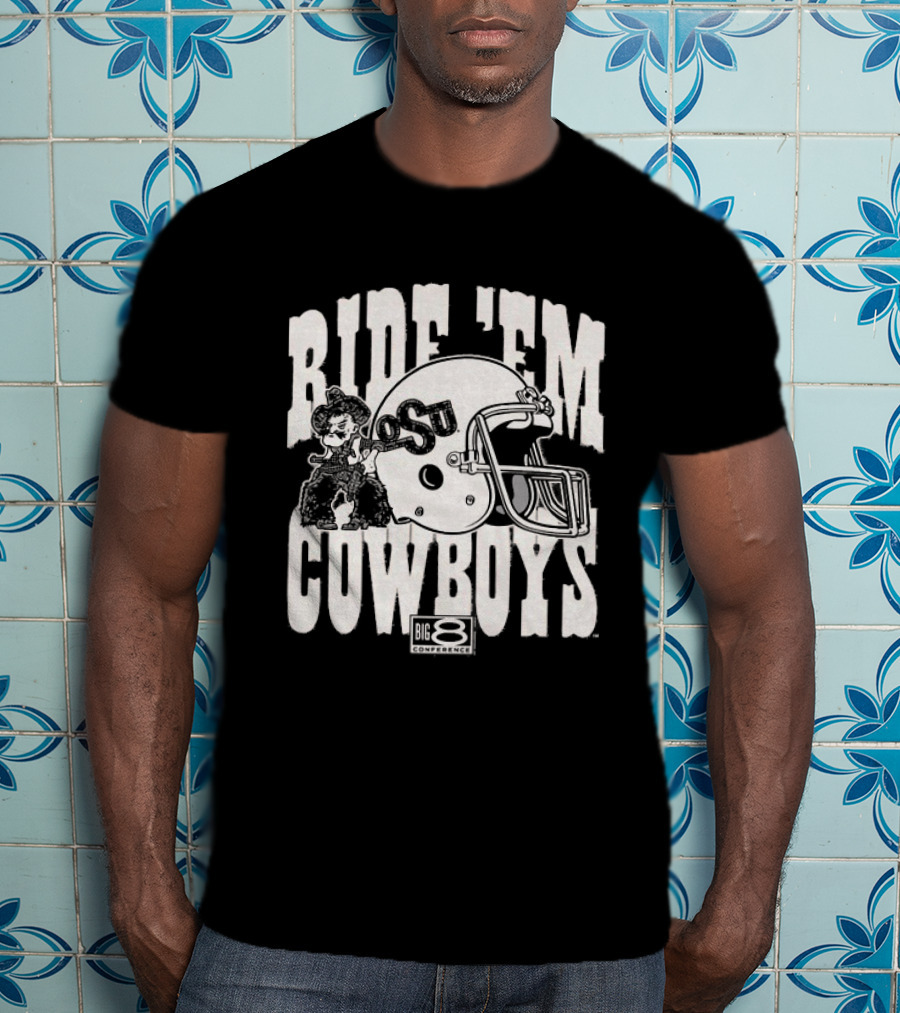 Ride 'Em Cowboys OSU Big 8 Helmet T-Shirt