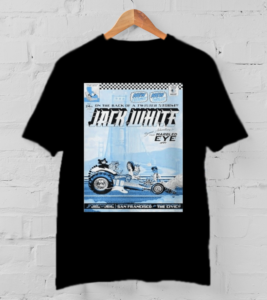 Jack White San Francisco Event At Bill Graham Civic Featuring Marbled Eye 2026 T-Shirt