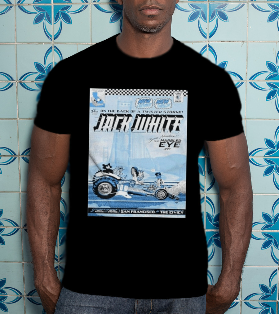 Jack White San Francisco Event At Bill Graham Civic Featuring Marbled Eye 2026 T-Shirt
