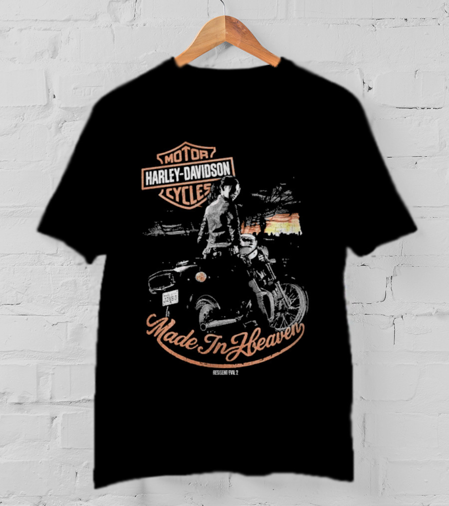 Harley Davidson Motor Cycles Made In Heaven Retro Style Biker Adventure T-Shirt