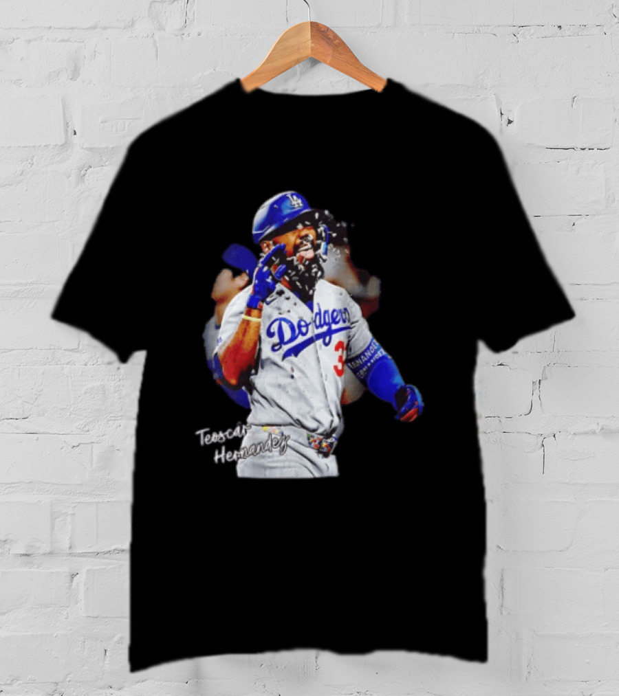 Los Angeles Dodgers Teoscar Hernandez MLB Player Celebration T-Shirt