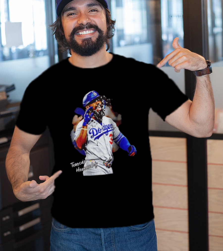 Los Angeles Dodgers Teoscar Hernandez MLB Player Celebration T-Shirt