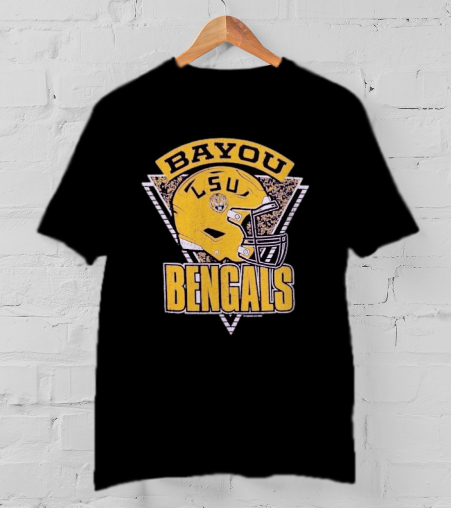 LSU Tigers Bayou Bengals Helmet Football T-Shirt