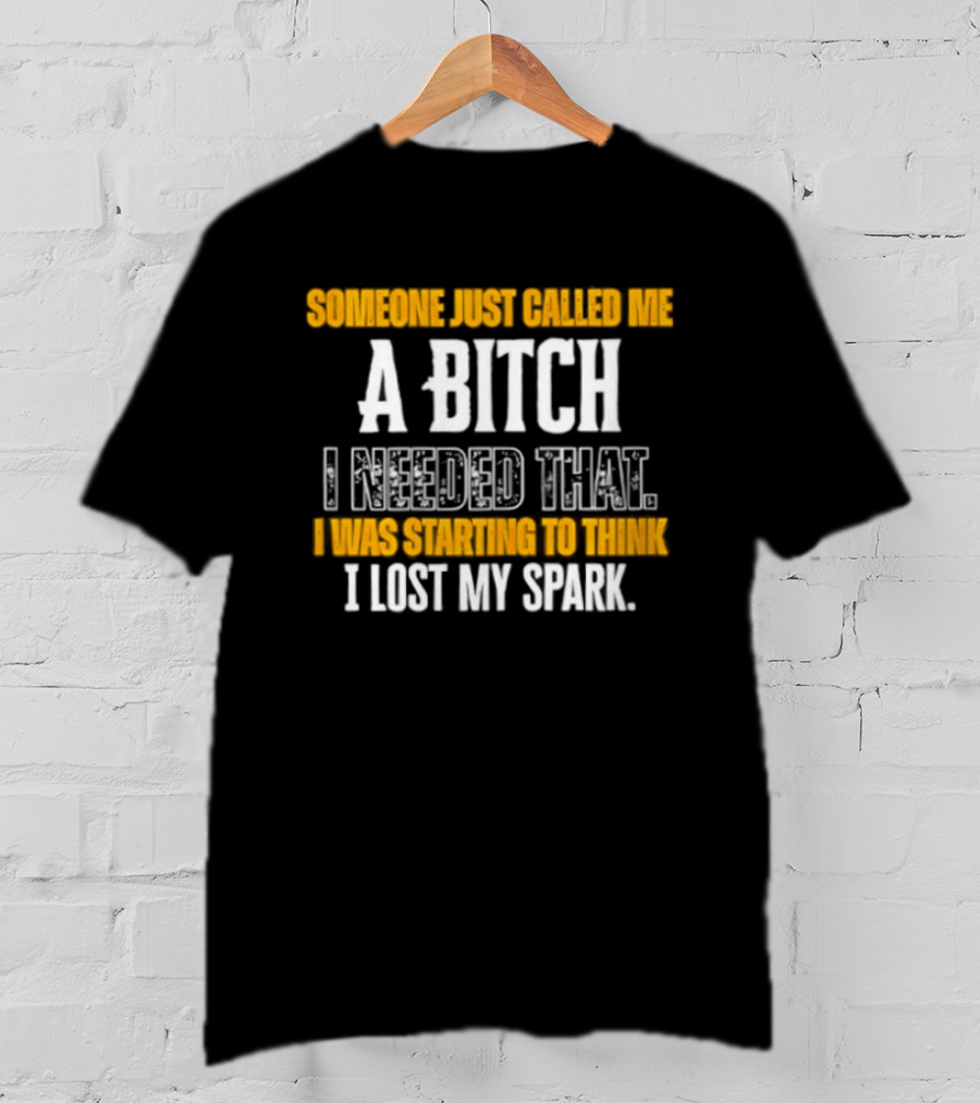 Someone Just Called Me A Bitch I Needed That I Was Starting To Think I Lost My Spark T-Shirt