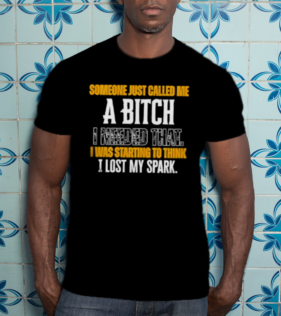 Someone Just Called Me A Bitch I Needed That I Was Starting To Think I Lost My Spark T-Shirt