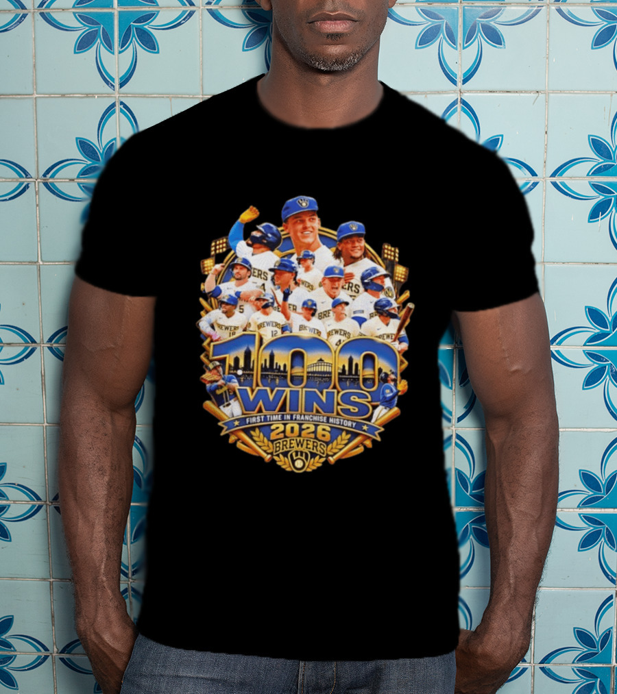 Milwaukee Brewers 100 Wins First Time In Franchise History 2026 Celebration T-Shirt