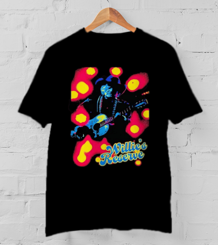 Willie's Nelson Reserve Psychedelic Country Music Legend T-Shirt