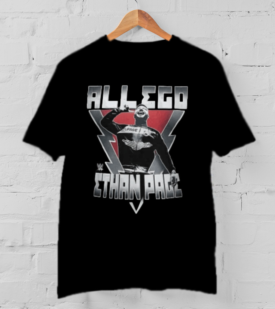 WWE Ethan Page All Ego Lightning Bolts Arms Raised T-Shirt
