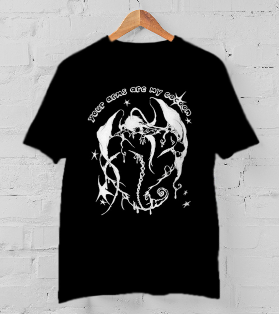 Your Arms Are My Cocoon With Abstract Floral Swirls And Stars T-Shirt