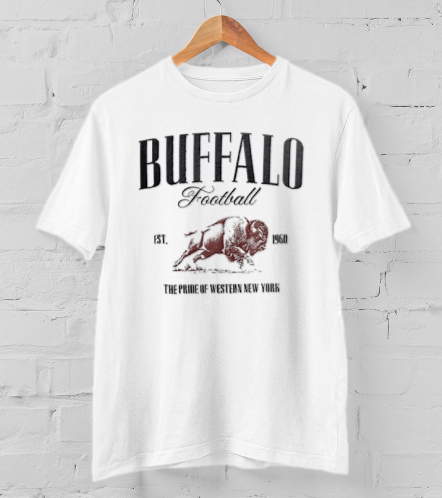 Buffalo Football Est. 1960 The Pride Of Western New York Bison T-Shirt