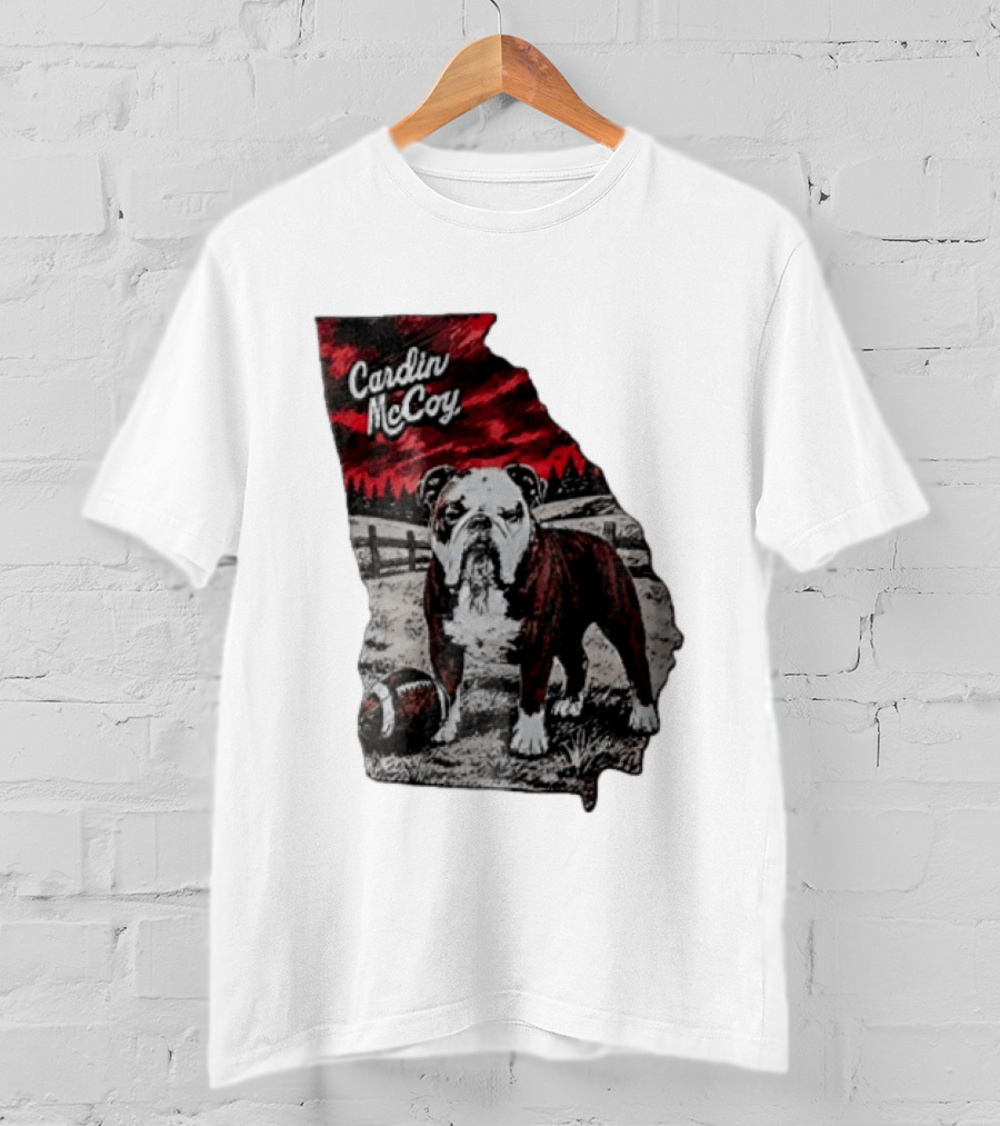 Cardin McCoy Georgia Bulldog Football Landscape T-Shirt