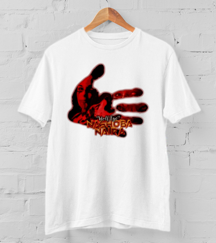 Red Handprint Wolf Eye Nashoba Naira T-Shirt