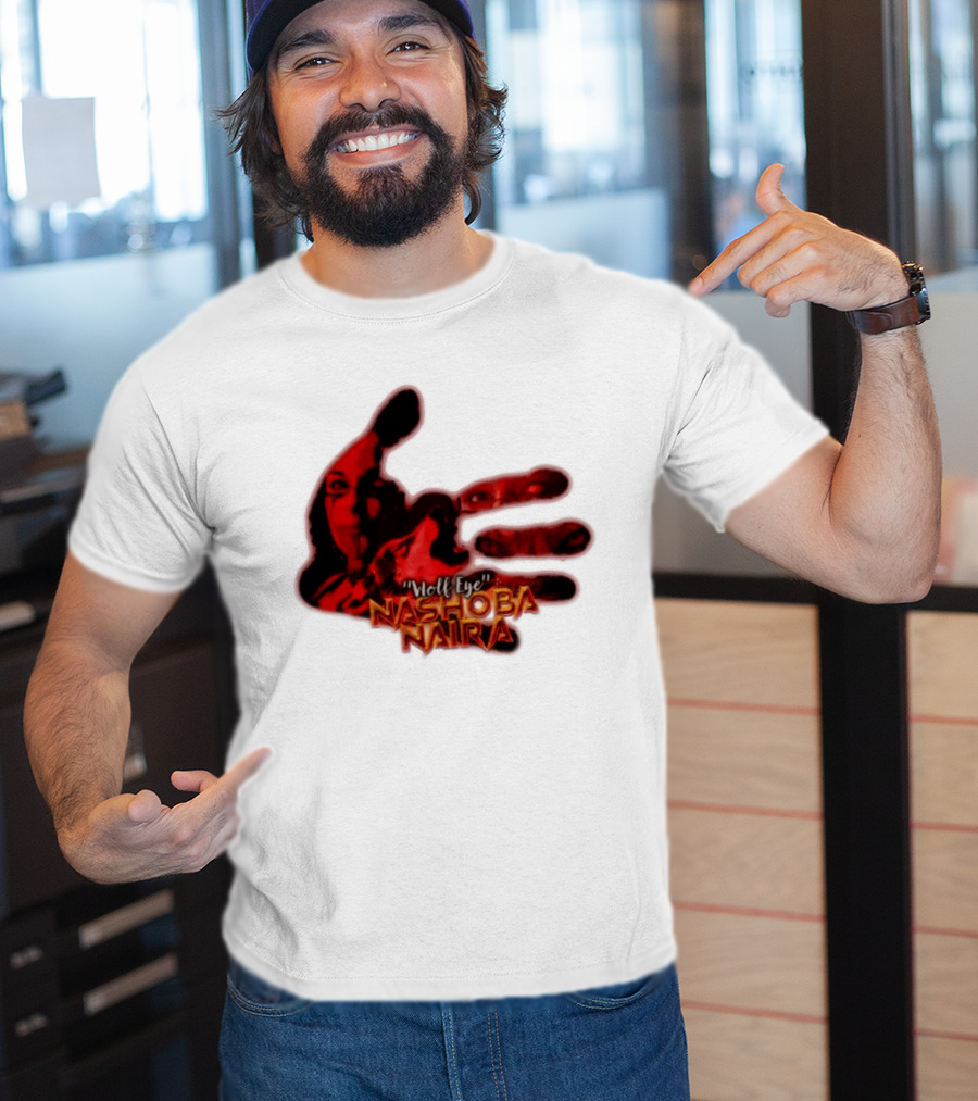 Red Handprint Wolf Eye Nashoba Naira T-Shirt