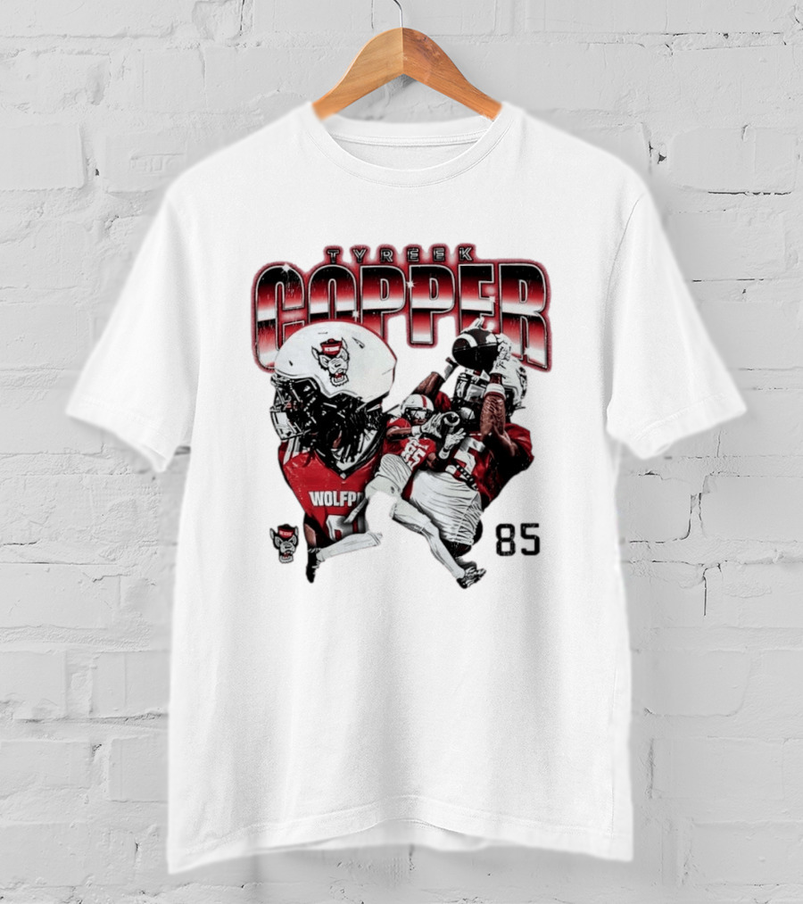 Tyreek Copper NC State Wolfpack Football No 85 T-Shirt
