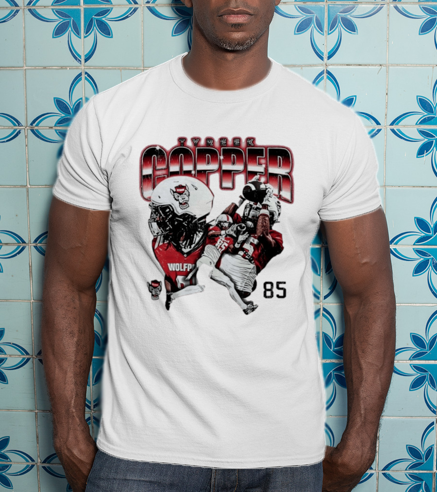 Tyreek Copper NC State Wolfpack Football No 85 T-Shirt