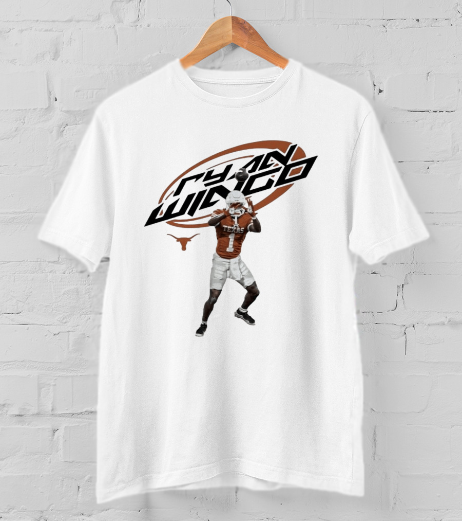 Texas Longhorns Ryan Wingo No 1 NCAA Football T-Shirt
