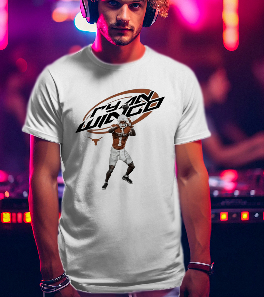Texas Longhorns Ryan Wingo No 1 NCAA Football T-Shirt