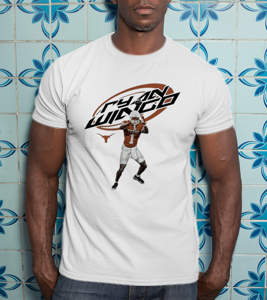 Texas Longhorns Ryan Wingo No 1 NCAA Football T-Shirt
