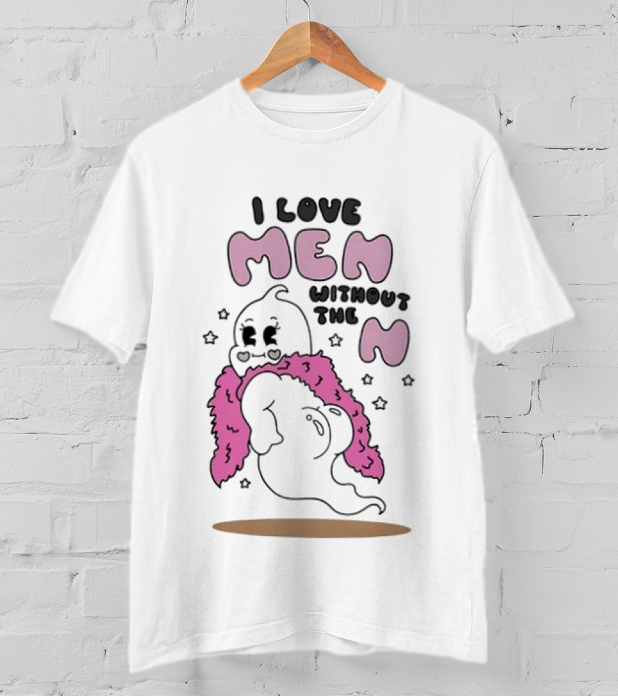 I Love Men Without The N Ghost Spooky Cute Halloween T-Shirt
