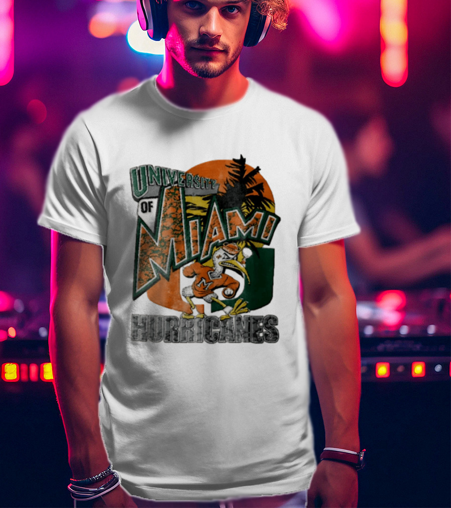 Miami Hurricanes Sebastian The Ibis U Of M Sports Team T-Shirt
