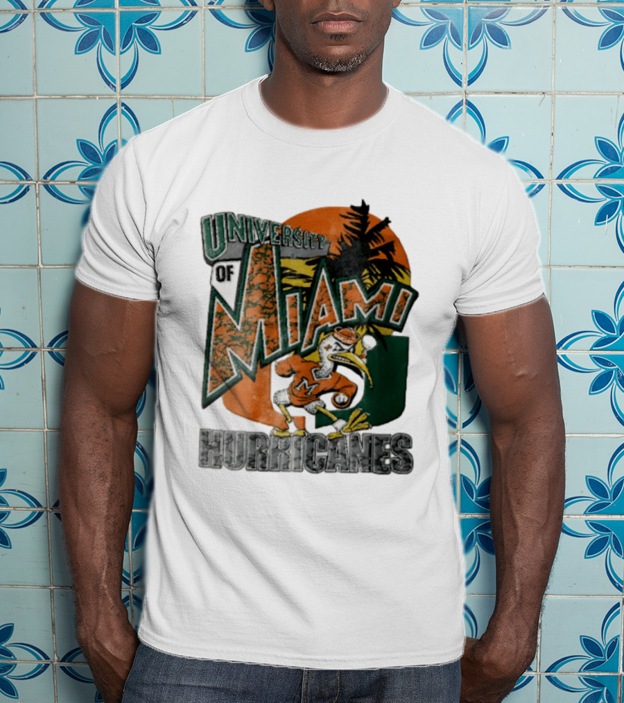 Miami Hurricanes Sebastian The Ibis U Of M Sports Team T-Shirt