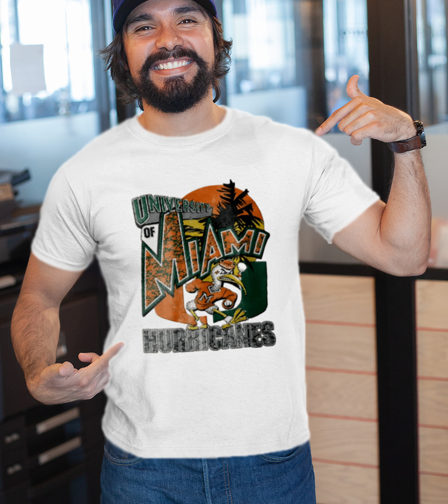 Miami Hurricanes Sebastian The Ibis U Of M Sports Team T-Shirt
