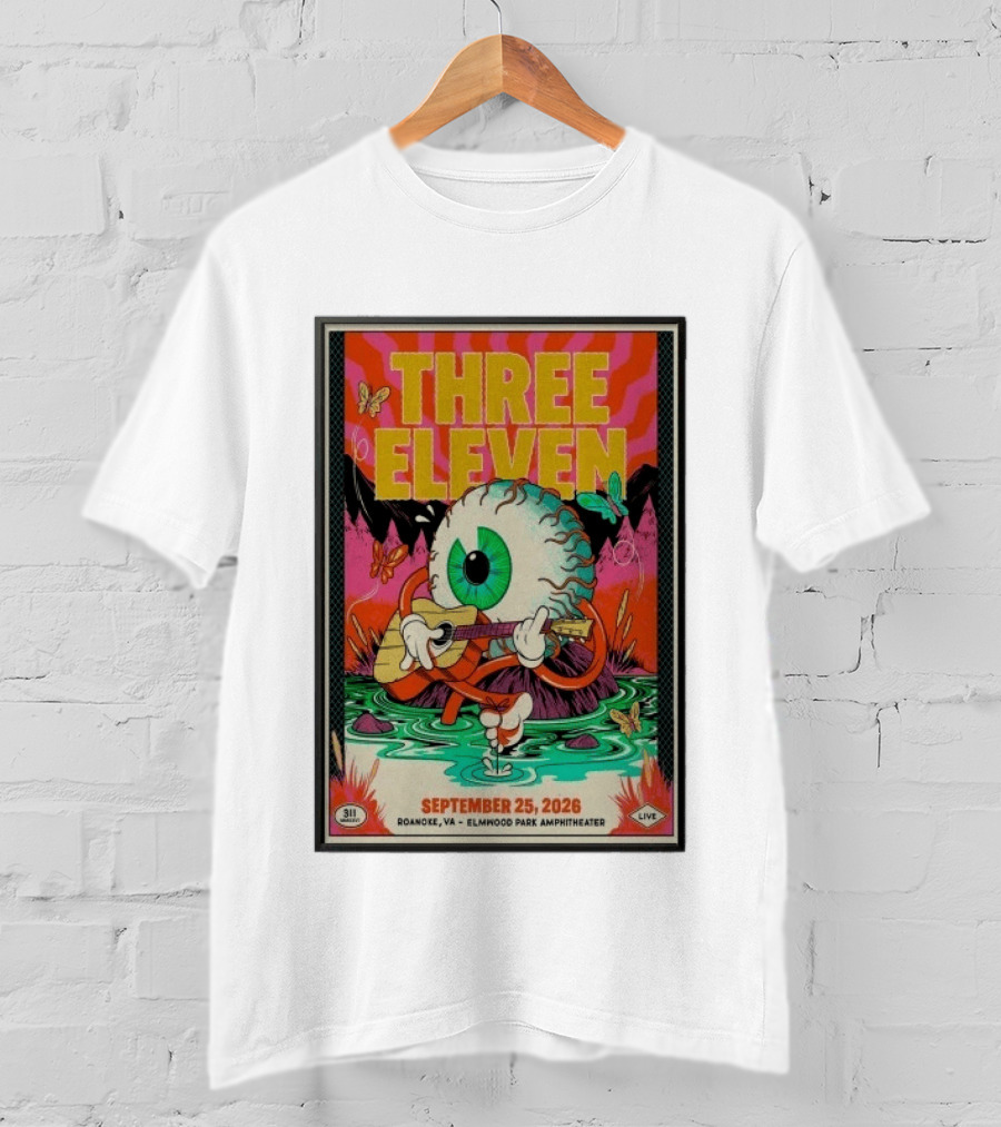 Three Eleven 311 September 25 2026 Roanoke VA Elmwood Park Amphitheater T-Shirt