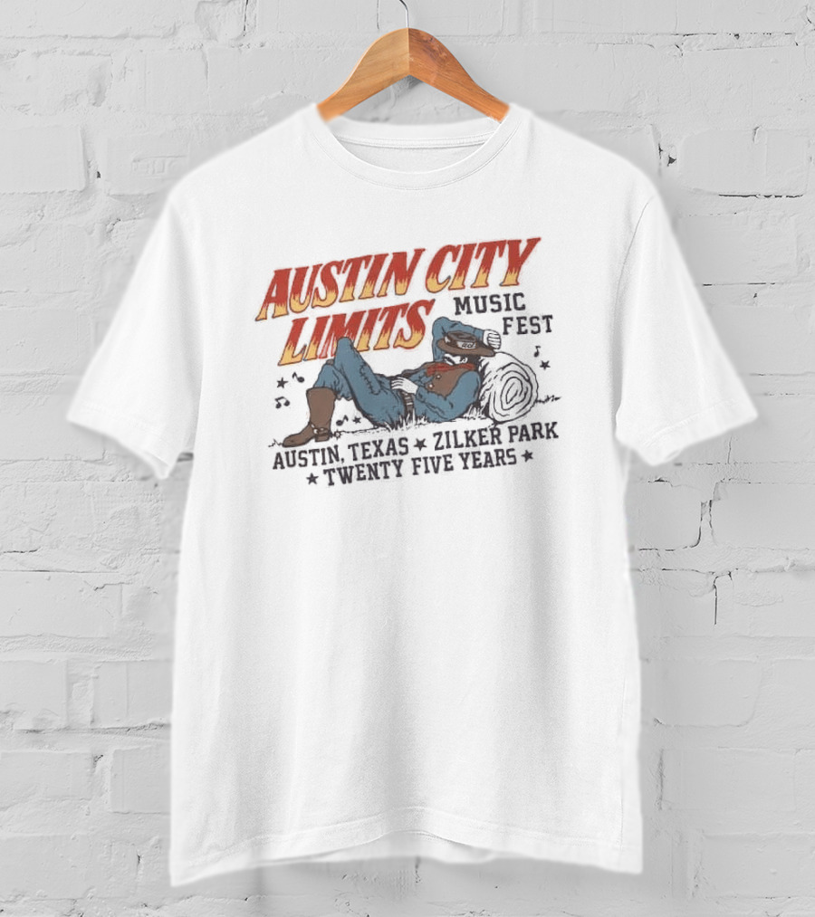 Austin City Limits Music Fest 25 Years Cowboy At Zilker Park 2026 T-Shirt