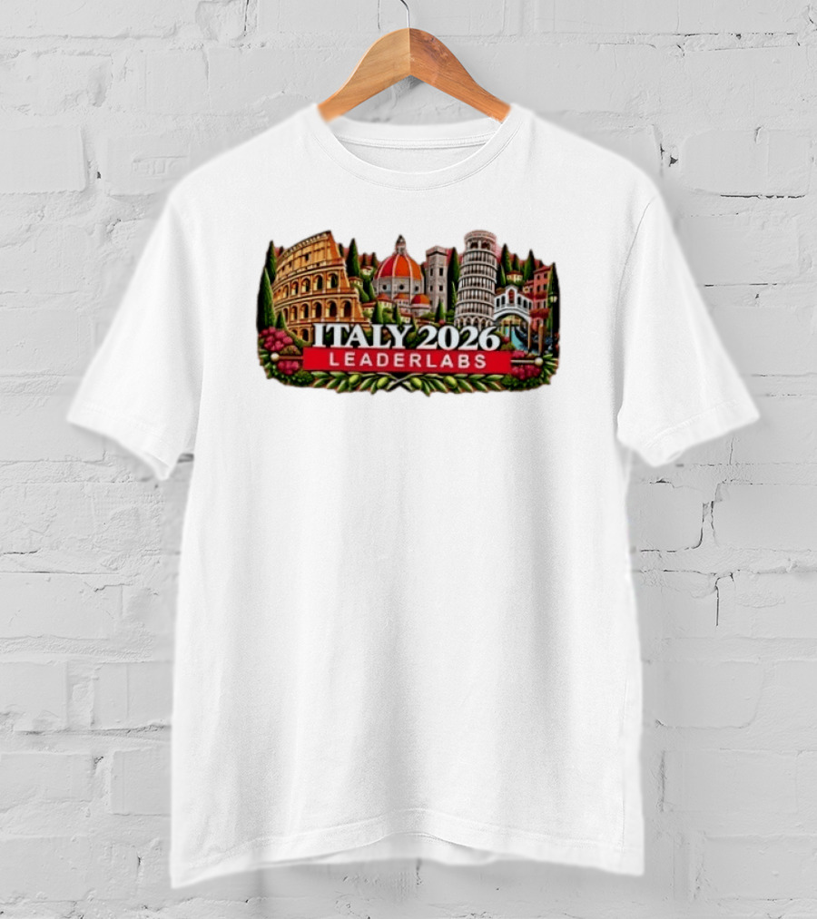 Italy 2026 Leaderlabs Colosseum Florence Pisa Venice Landmarks T-Shirt