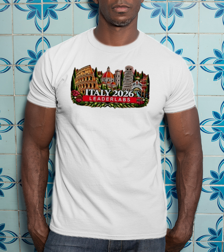 Italy 2026 Leaderlabs Colosseum Florence Pisa Venice Landmarks T-Shirt
