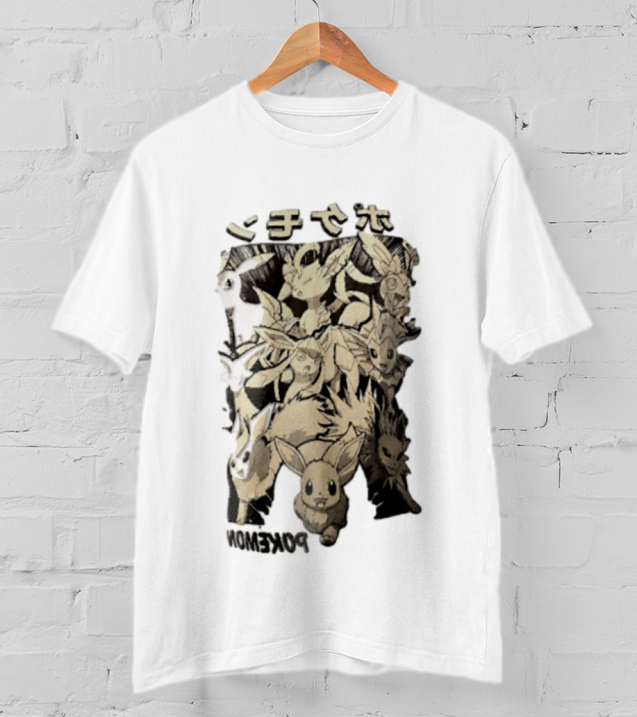 Eevee And Evolutions Collection Japanese Style Pokemon T-Shirt