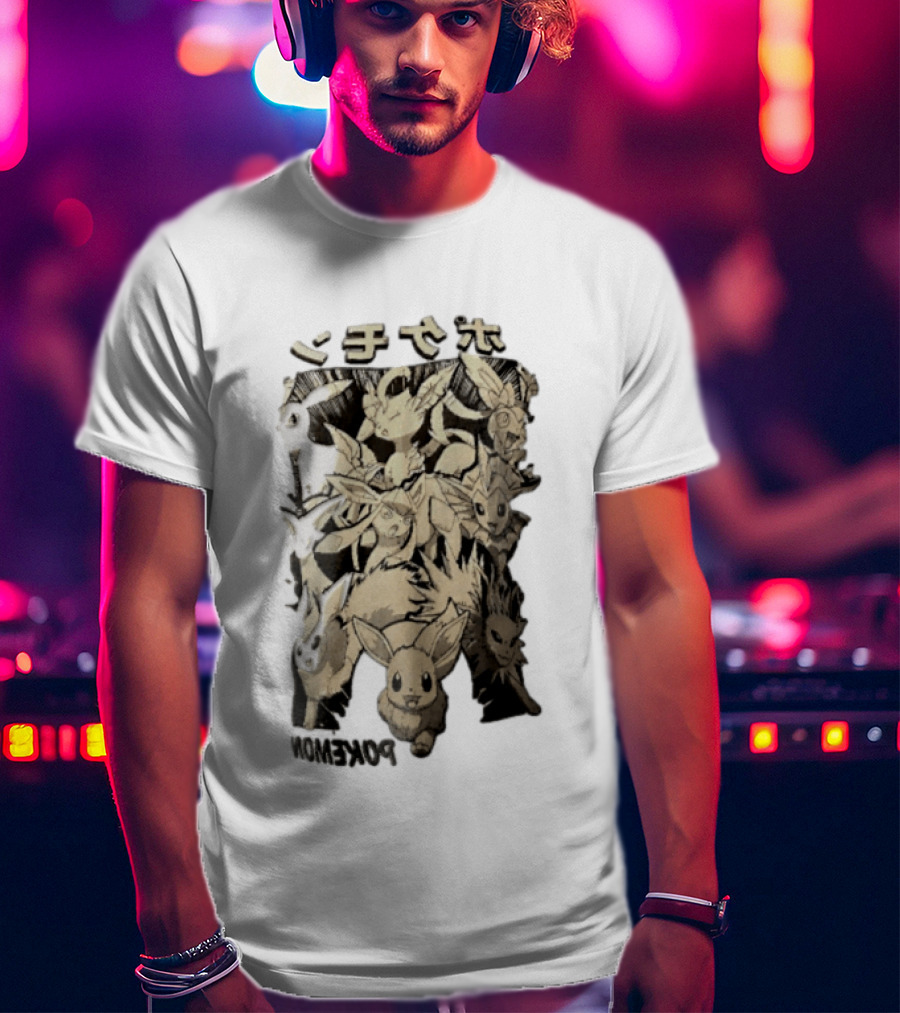 Eevee And Evolutions Collection Japanese Style Pokemon T-Shirt