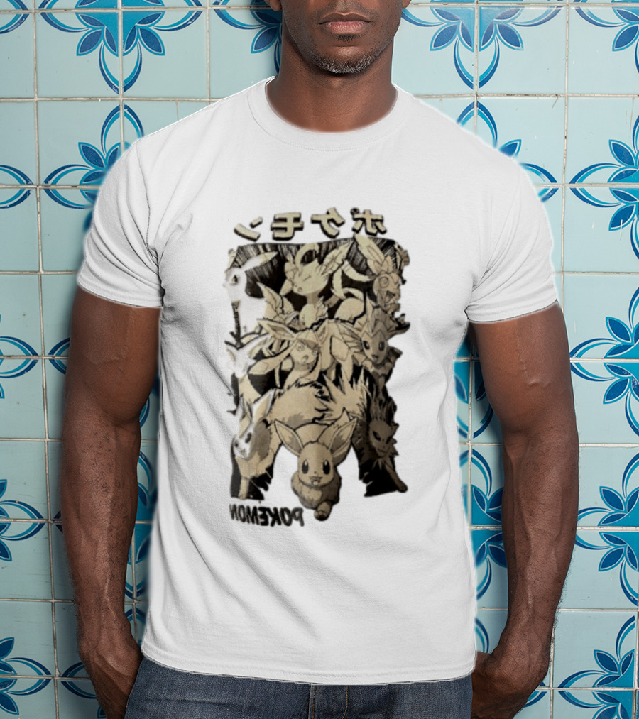 Eevee And Evolutions Collection Japanese Style Pokemon T-Shirt