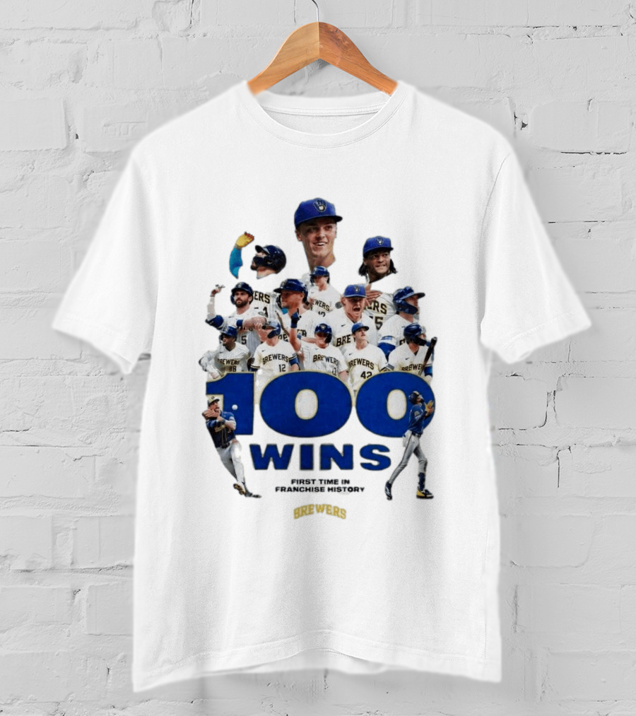 Milwaukee Brewers 100 Wins First Time In Franchise History T-Shirt