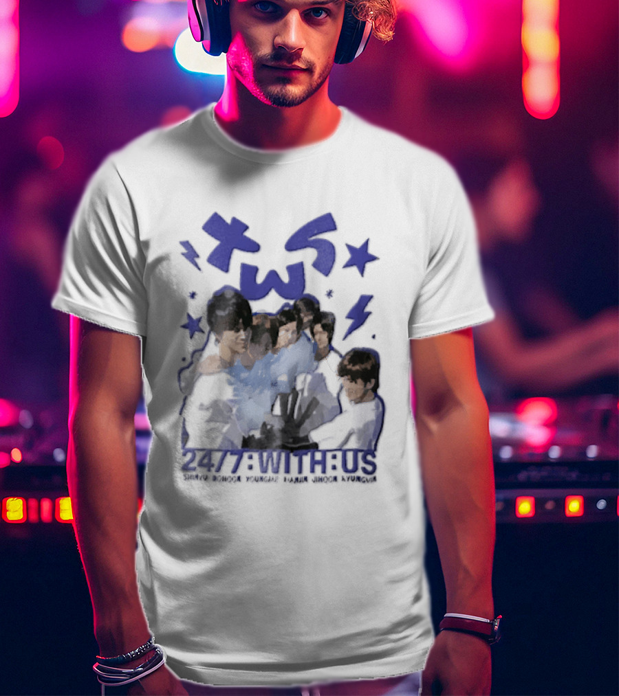 TWS Kpop Group 247 With Us Members Name T-Shirt