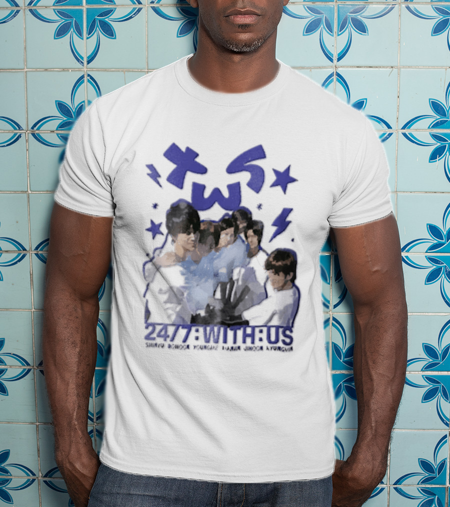 TWS Kpop Group 247 With Us Members Name T-Shirt