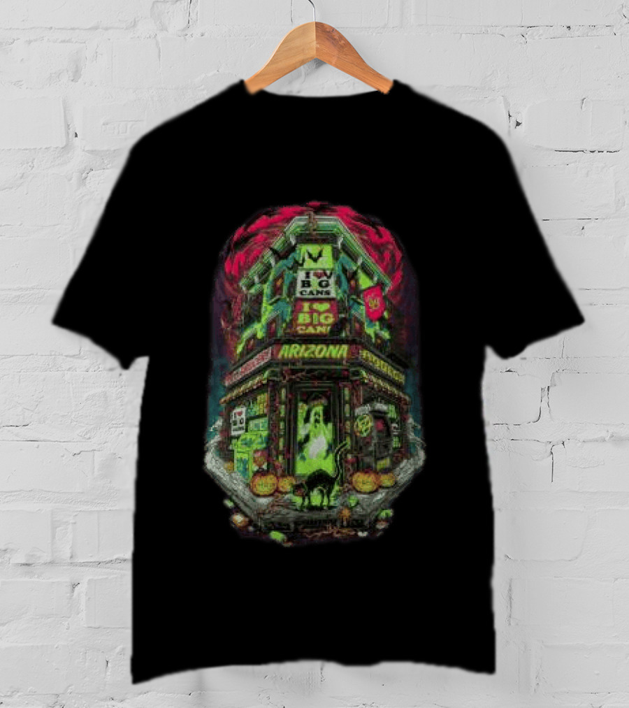 Arizona Black Haunted Big Cans Halloween Bodega Spooky Long Sleeve T-Shirt