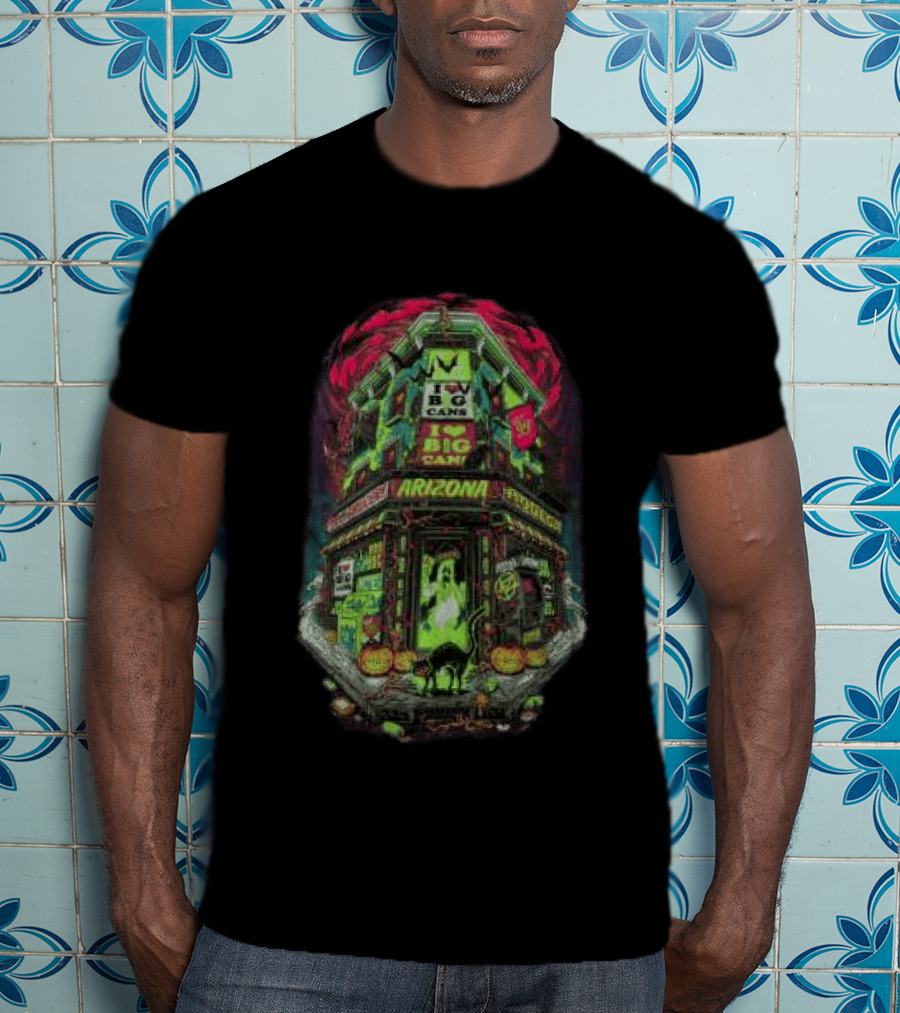 Arizona Black Haunted Big Cans Halloween Bodega Spooky Long Sleeve T-Shirt
