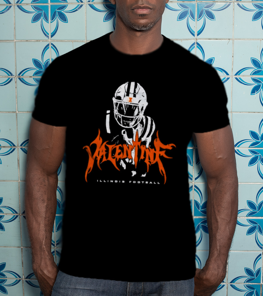 Valentine Illinois Football Ca'Lill Fighting Illini T-Shirt
