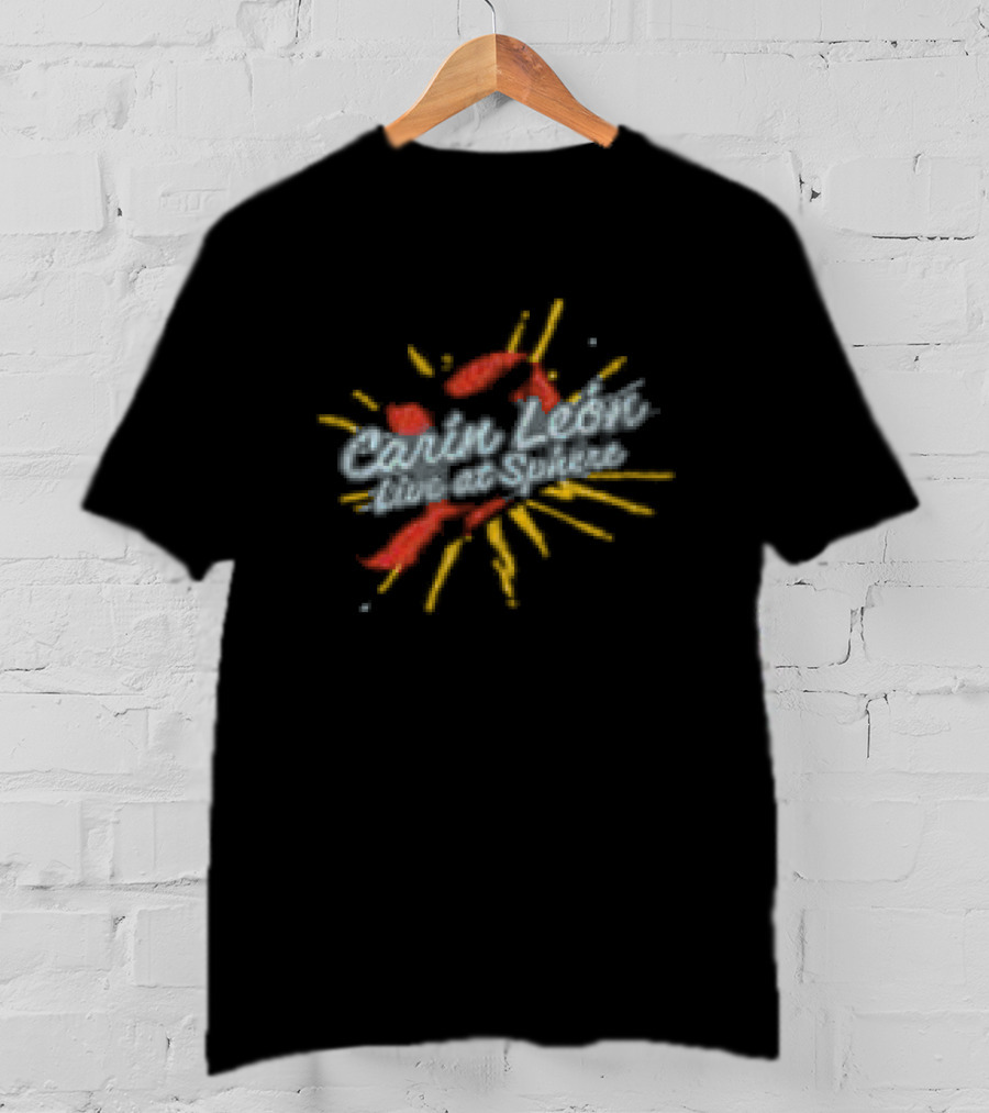 Carin Leon Store De Sonora Para El Mundo Sphere Black Text Burst T-Shirt