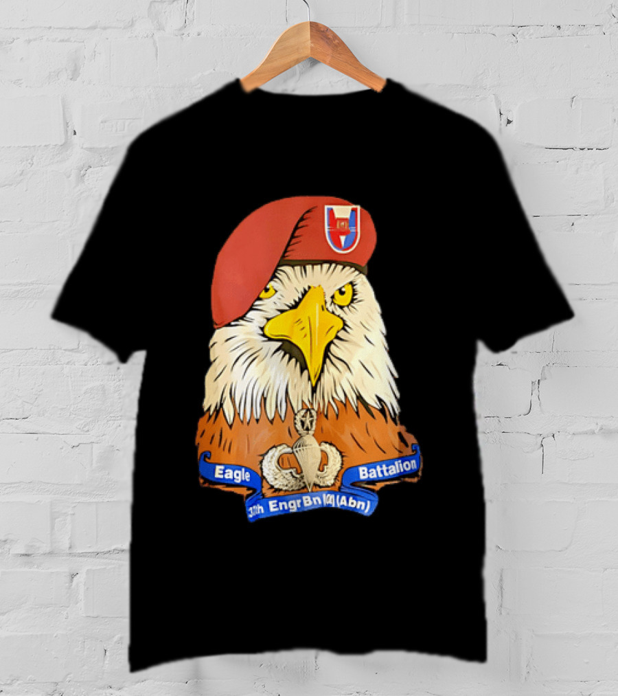 Eagle Battalion 37th Engr Bn Abn Airborne Insignia T-Shirt