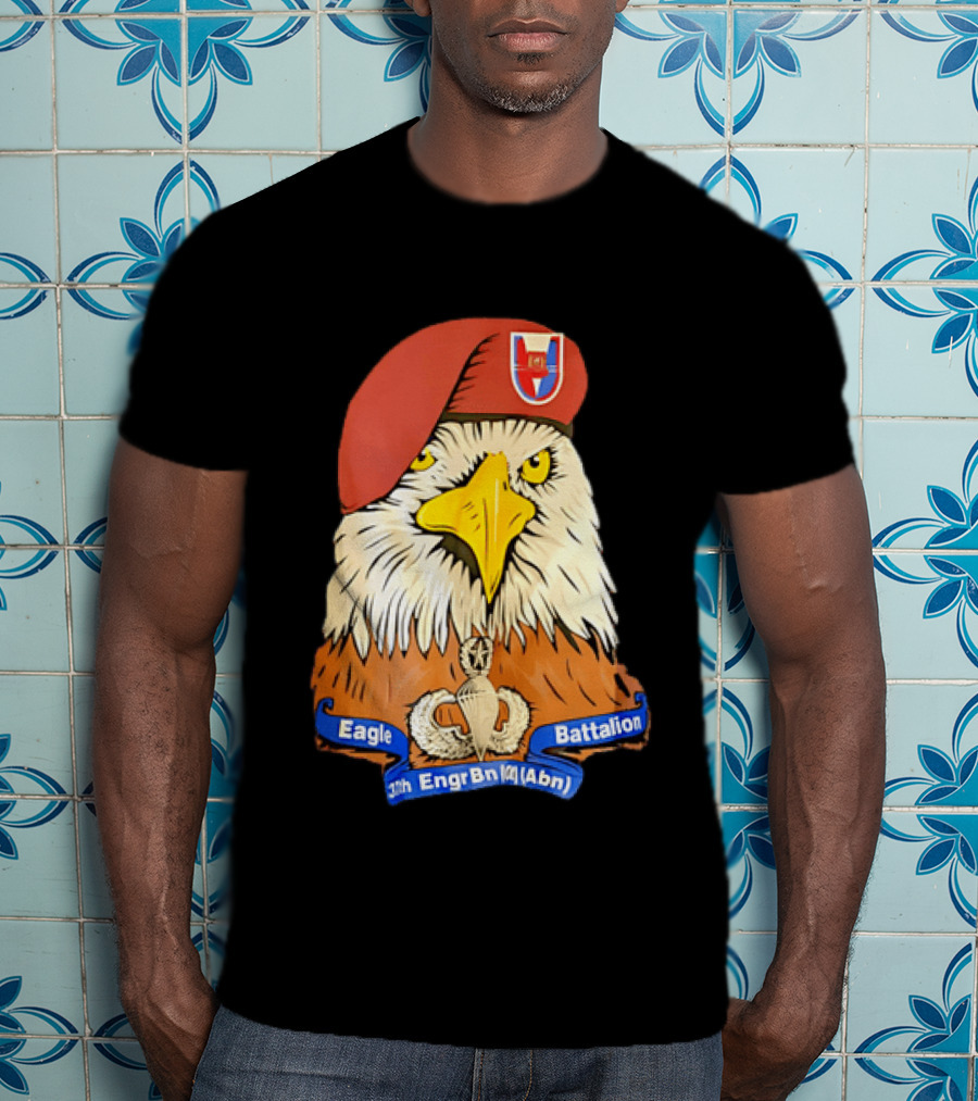 Eagle Battalion 37th Engr Bn Abn Airborne Insignia T-Shirt