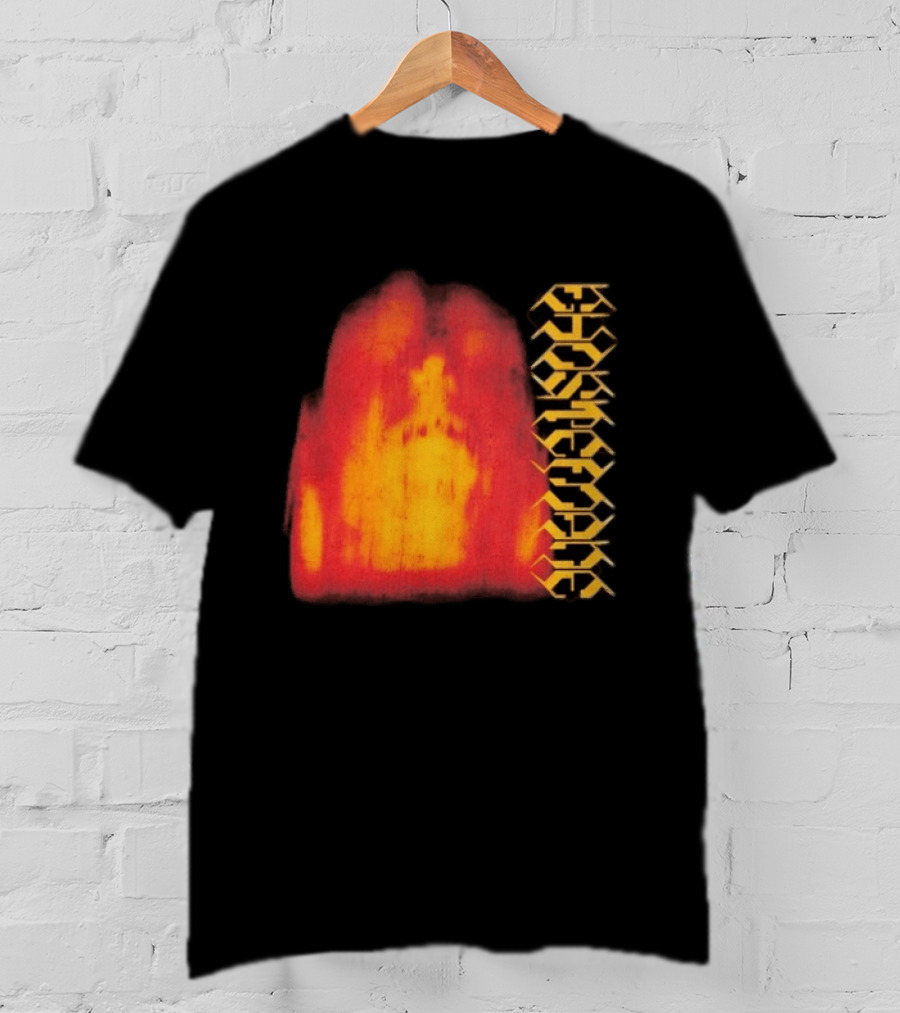 Ghostemane Face Hexagon Symbols And Red Yellow Abstract Blaze T-Shirt
