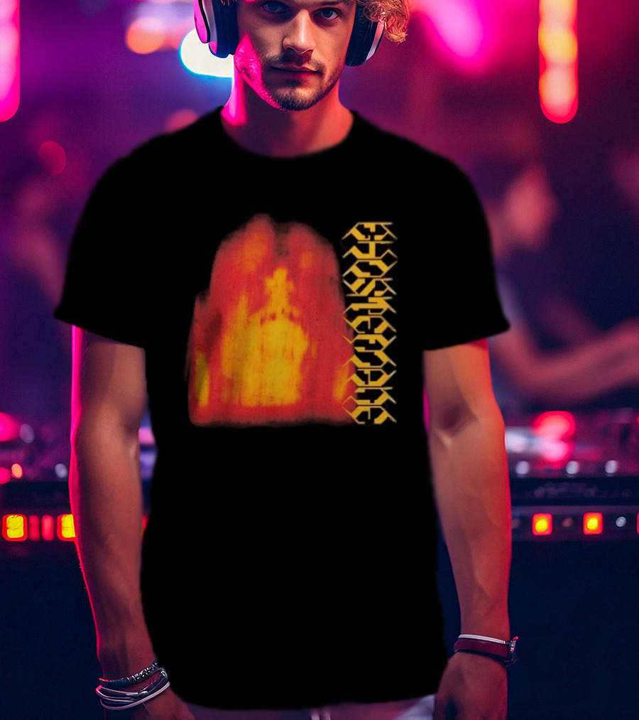Ghostemane Face Hexagon Symbols And Red Yellow Abstract Blaze T-Shirt
