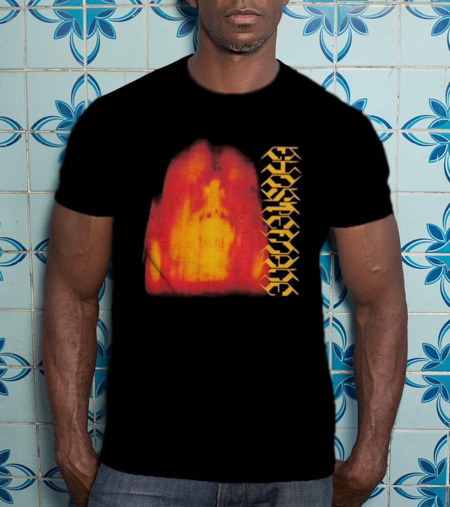 Ghostemane Face Hexagon Symbols And Red Yellow Abstract Blaze T-Shirt