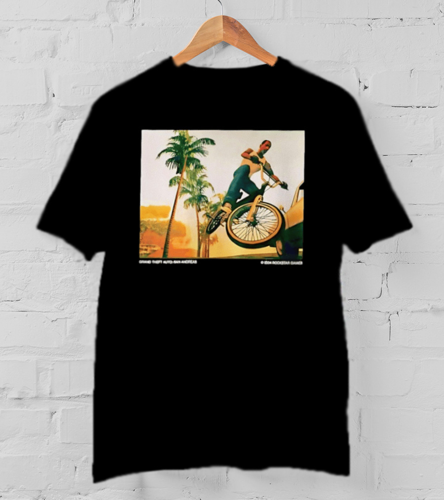 Grand Theft Auto San Andreas Rockstar Games Bicycle Scene T-Shirt