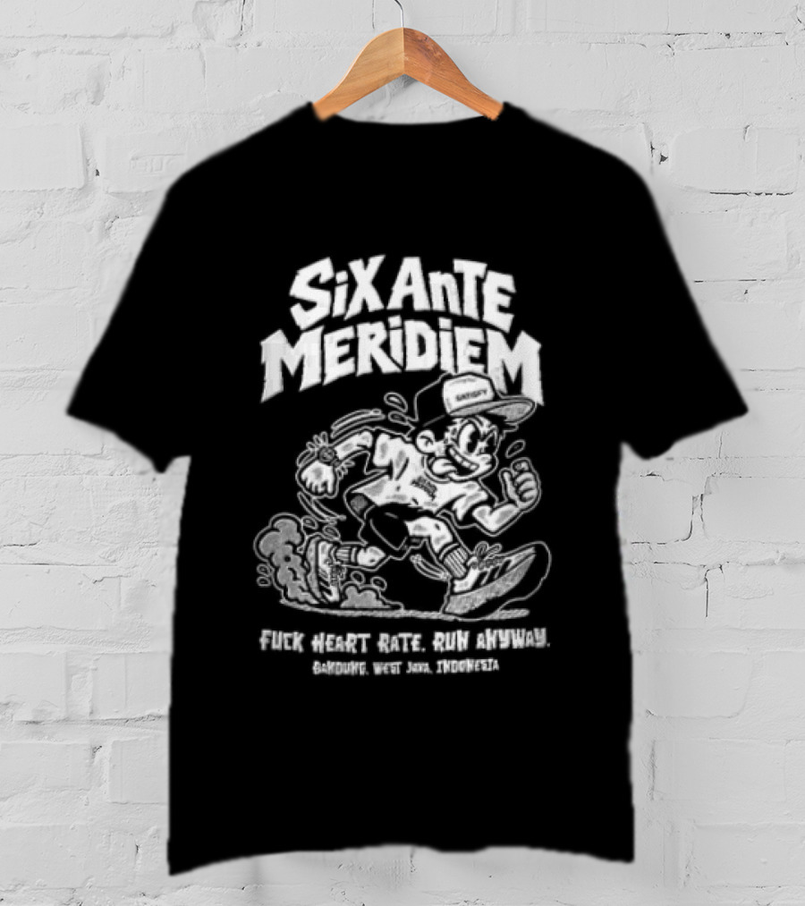 Six Ante Meridiem Fuck Heart Rate Run Anyway Runner Enthusiast Motivation T-Shirt