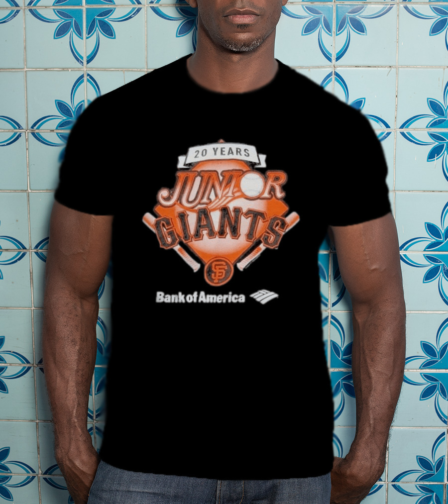 Junior Giants San Francisco 20 Years Bank Of America Celebration Anniversary T-Shirt